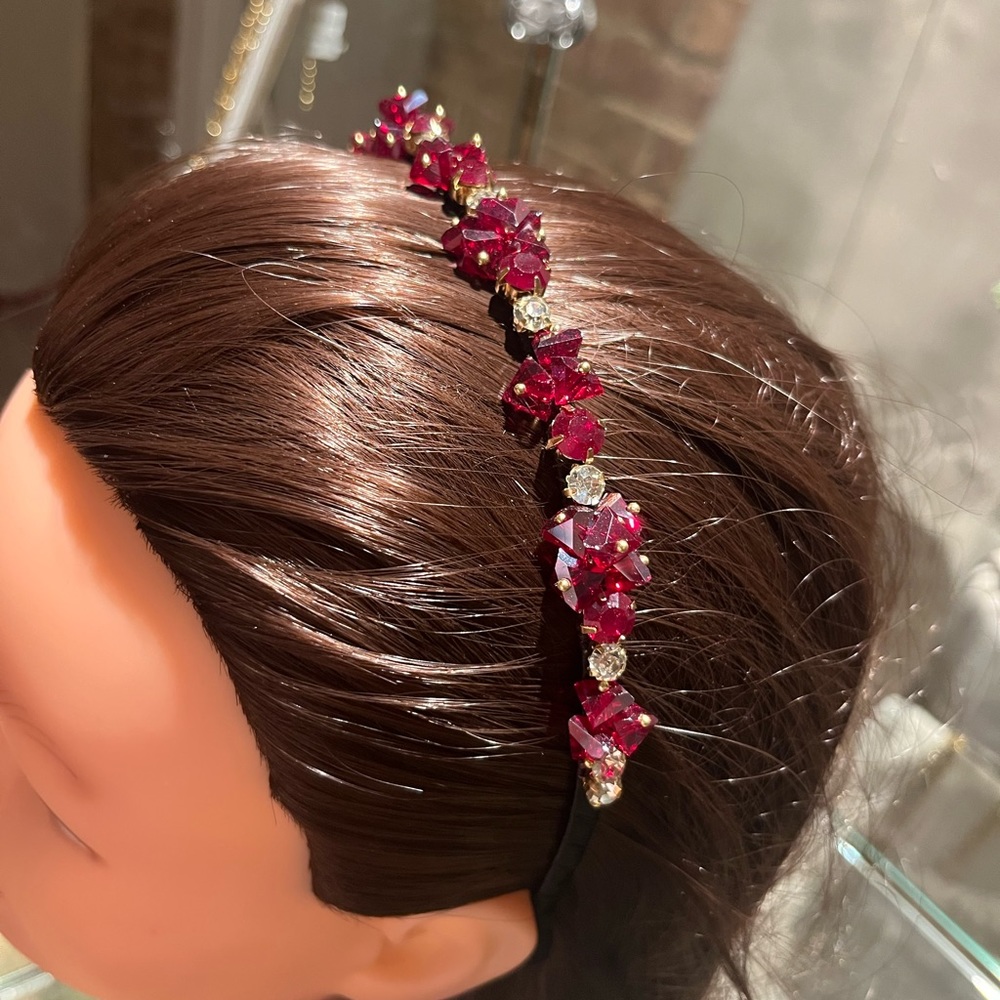 Burgundy/Blue Beautiful Headband